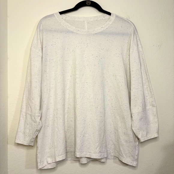Lululemon LA Relaxed 3/4 Sleeve Crew Neck Top Size 10 - Picture 1 of 12